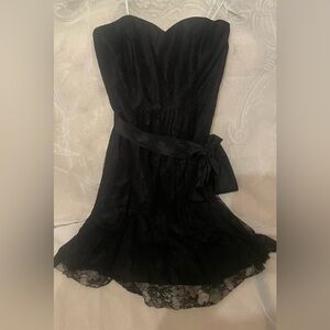 Strapless Black lace dress size 12